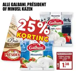 De Boerenschuur alle galbani, président of minusl kazen aanbieding