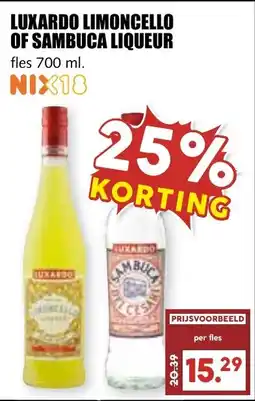 De Boerenschuur luxardo limoncello of sambuca liqueur aanbieding