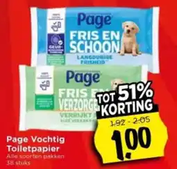Vomar Voordeelmarkt Page Vochtig Toilet papier aanbieding