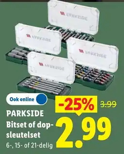 Lidl Parkside Bitset of dop-sleutelset aanbieding