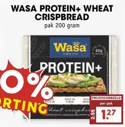 De Boerenschuur Wasa protein+ wheat crispbread aanbieding