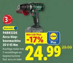 Lidl Parkside Accu-klopbormachine aanbieding