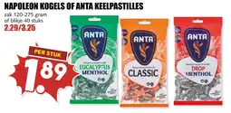 De Boerenschuur Anta Napoleon kogels of anta keelpastilles aanbieding