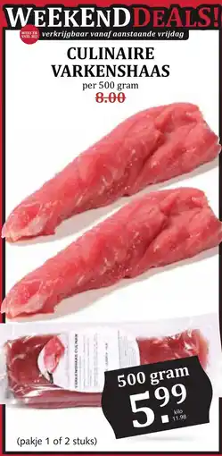 De Boerenschuur culinaire varkenshaas aanbieding