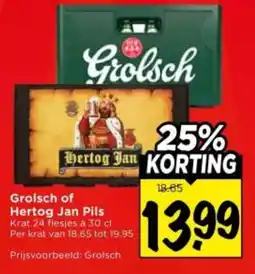 Vomar Voordeelmarkt Grolsch of Hertog Jan Pils aanbieding