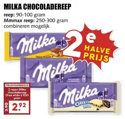 De Boerenschuur Milka chocoladereep aanbieding