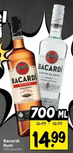Vomar Voordeelmarkt Alle Bacardi Rum aanbieding