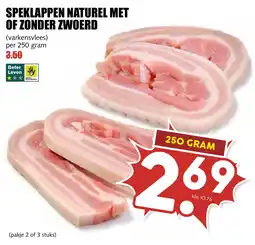 De Boerenschuur speklappen naturel met of zonder zwoerd aanbieding