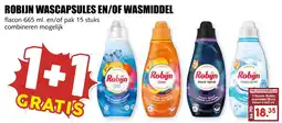 De Boerenschuur Robijn wascapsules en/of wasmiddel aanbieding