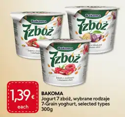Food Plus Bakoma 7-grain yoghurt, selected types aanbieding