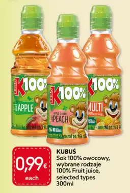 Food Plus KUBUS Sok 100% owocowy aanbieding