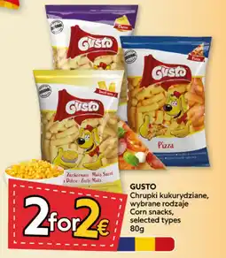 Food Plus Gusto Corn snacks, selected types aanbieding