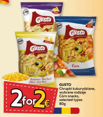 Food Plus Gusto Corn snacks, selected types aanbieding