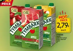 Food Plus tymbark drink, selected types aanbieding
