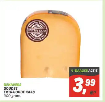 Dekamarkt Dekavers goudse extra oude kaas 400 gram aanbieding