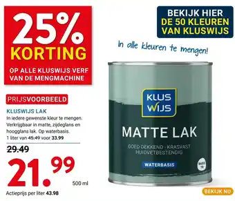Kluswijs matte lak