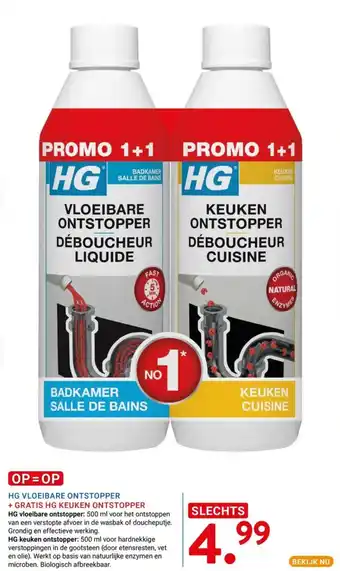 HG vloeibare ontstopper en HG keuken ontstopper