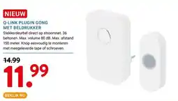 Kluswijs Q-link plugin gong met beldrukker aanbieding