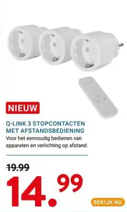 Kluswijs Q-link 3 stopcontacten met afstandsbediening aanbieding