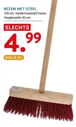 Kluswijs bezem met steel aanbieding