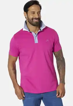 Wehkamp Jan Vanderstorm oversized polo Plus Size DANHY roze aanbieding