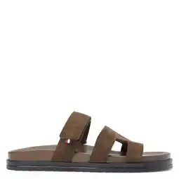 Wehkamp Tommy Hilfiger suède slippers bruin aanbieding