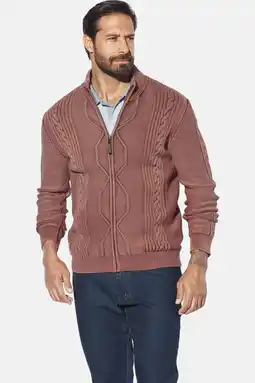 Wehkamp Jan Vanderstorm AKSELSKAR cardigan gebreid Plus Size rood aanbieding