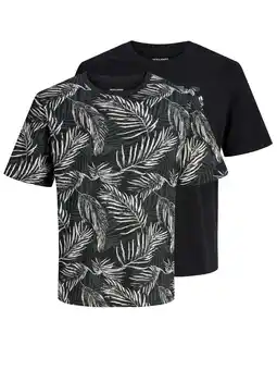 Wehkamp JACK & JONES ESSENTIALS regular T-shirt zwart - (set van2) aanbieding