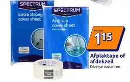 Action Afplaktape of afdekzeil aanbieding