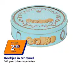 Action Koekjes in trommel aanbieding