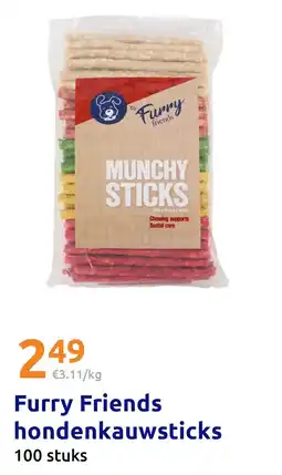Action Furry Friends Hondenkauwsticks aanbieding