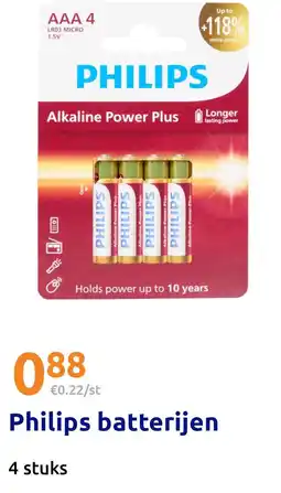 Action Philips batterijen aanbieding