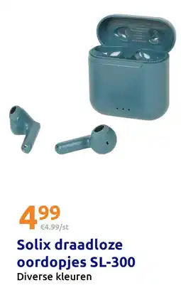 Action Solix draadloze oordopjes SL-300 aanbieding