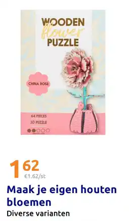 Action Maak je eigen houten bloemen aanbieding