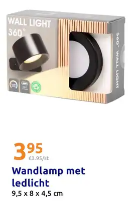 Action Wandlamp met ledlicht aanbieding