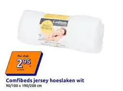 Action Comfibeds jersey hoeslaken wit aanbieding