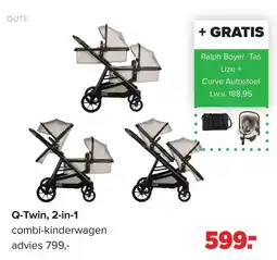 Baby-Dump Q-Twin, 2-in-1 combi-kinderwagen aanbieding