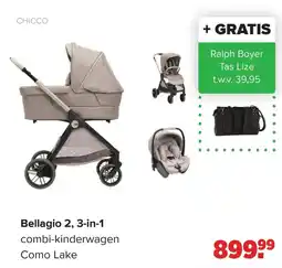 Baby-Dump Chicco Bellagio 2, 3-in-1 combi-kinderwagen Como Lake aanbieding