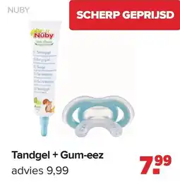 Baby-Dump Nuby Tandgel + Gum-eez aanbieding