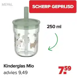 Baby-Dump Mepal kinderglas mio aanbieding
