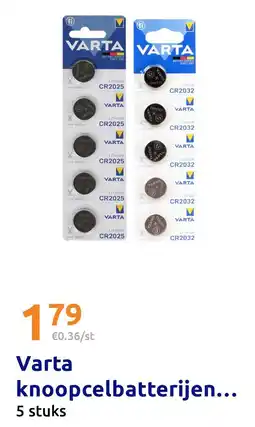 Action Varta Knoopcelbatterijen aanbieding