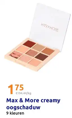 Action Max & More creamy oogschaduw aanbieding
