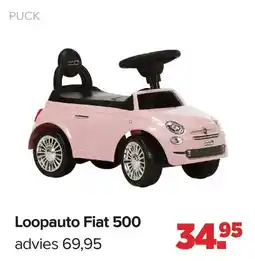 Baby-Dump PUCK Loopauto Fiat 500 aanbieding