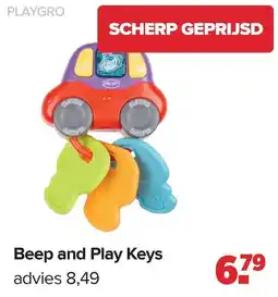 Baby-Dump Playgro Beep and Play Keys aanbieding