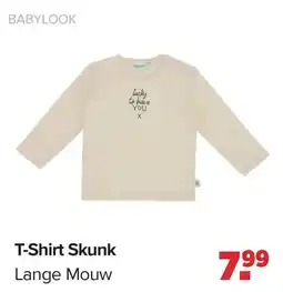 Baby-Dump Babylook T-Shirt Skunk Lange Mouw aanbieding