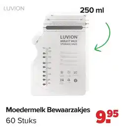 Baby-Dump Luvion moedermelk bewaarzakjes aanbieding