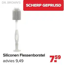 Baby-Dump Dr. Brown's Siliconen Flessenborstel aanbieding