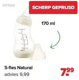 Baby-Dump Difrax S-fles Natural aanbieding