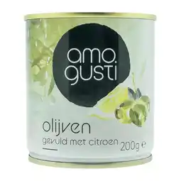 PLUS Amogusti Olijven gevuld met citroen aanbieding