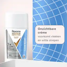 Kruidvat Rexona Maximum Protection Clean Scent Antitranspirant Deodorant Stick aanbieding